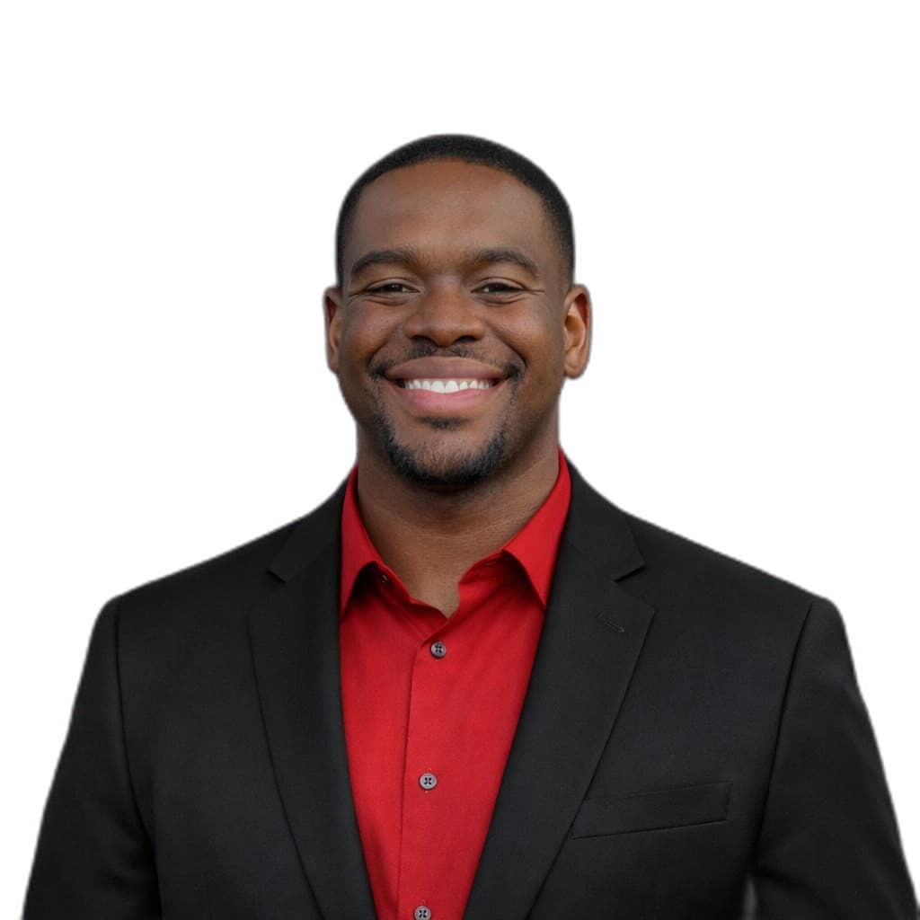 Prolific Home Inspections specialist in a black suit jacket and red shirt